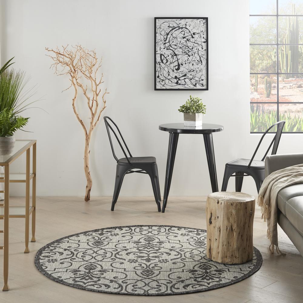 Nourison Garden Party Area Rug, 5' Round (99446811387). Picture 9