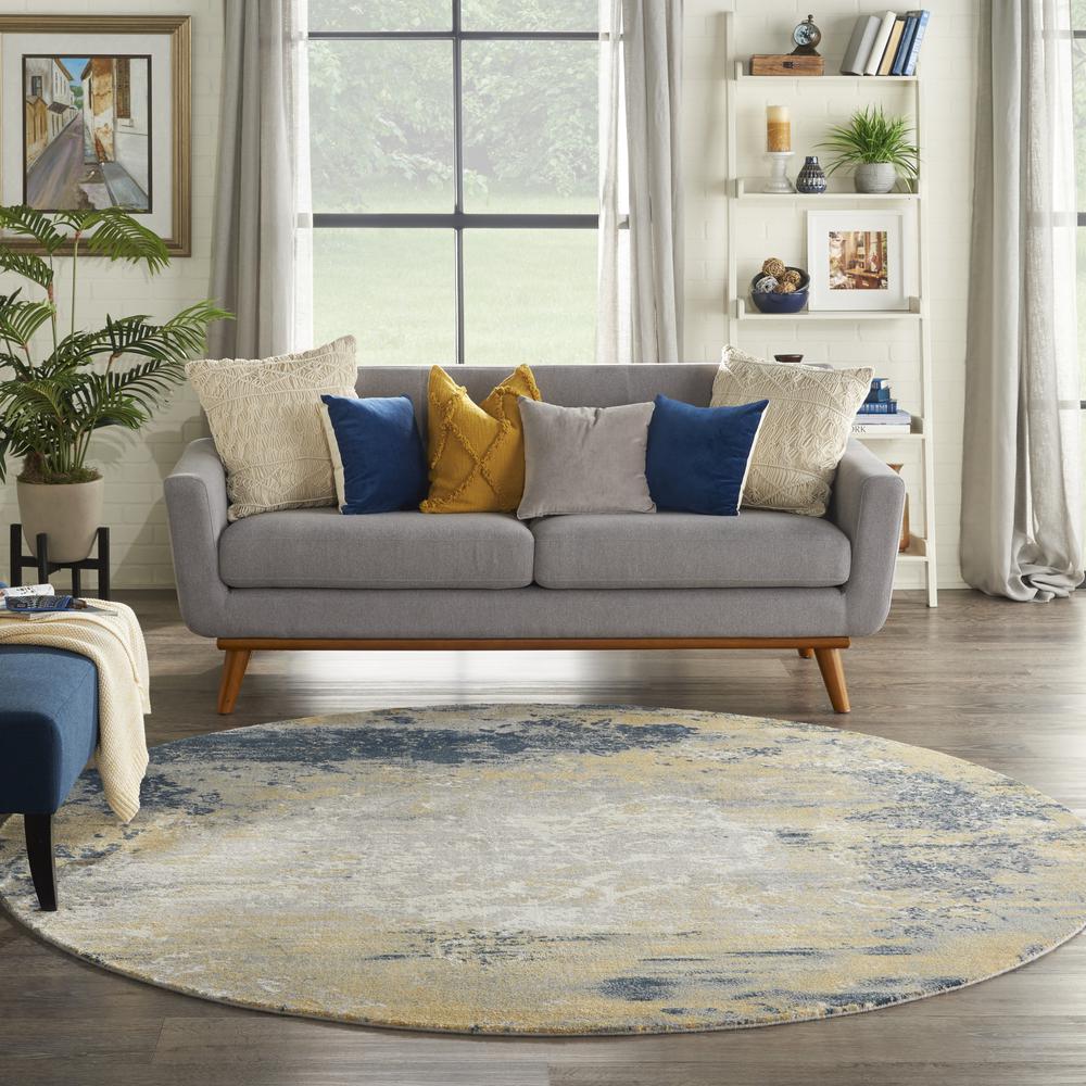 Modern Round Area Rug, 8' x Round. Picture 9