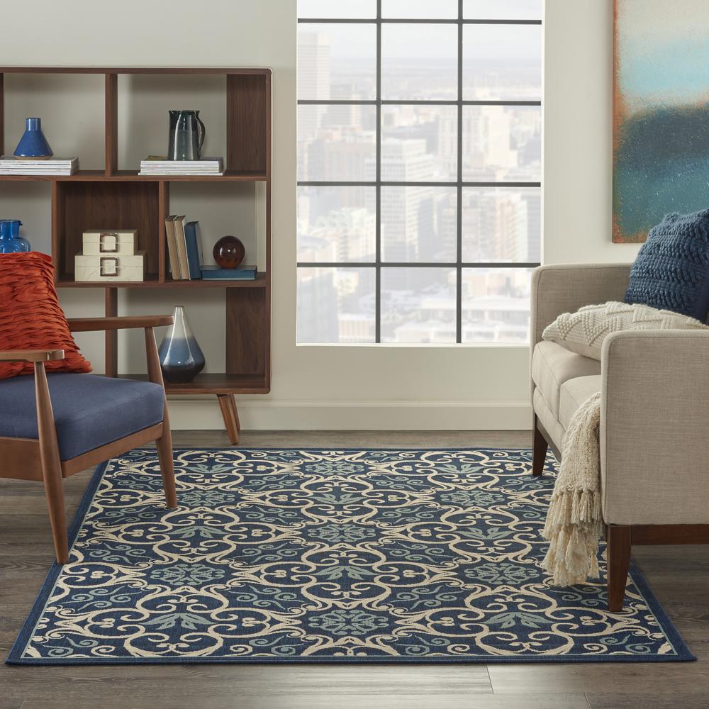 Caribbean Area Rug, Navy, 3'11" x 5'11". Picture 2