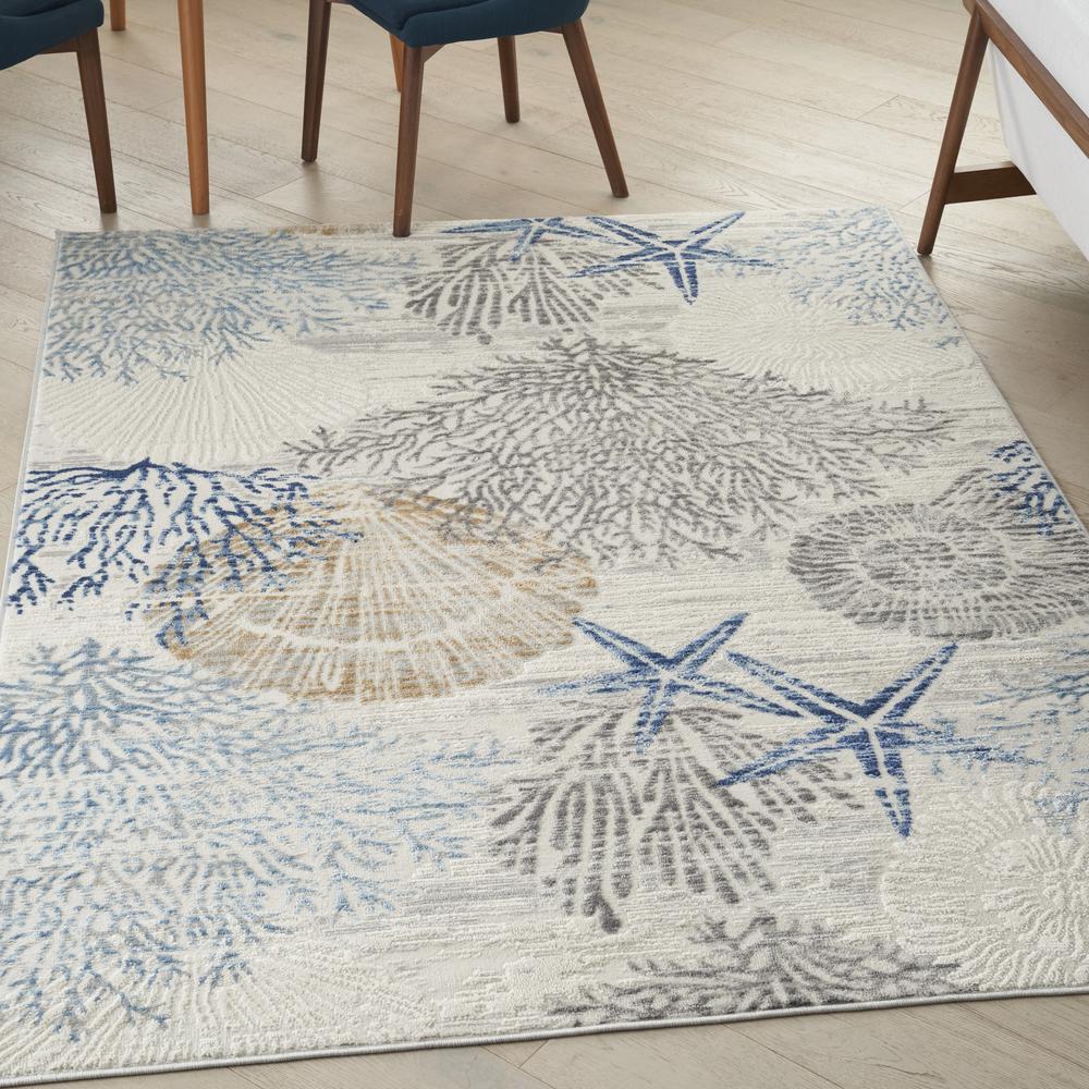 Coastal, Nautical & Beach Rectangle Area Rug, 4' x 6'. Picture 2