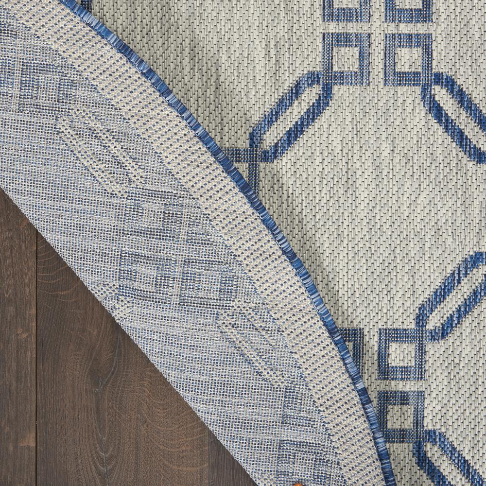 GRD02 Garden Party Ivory Blue Area Rug- 5'3" x round. Picture 3