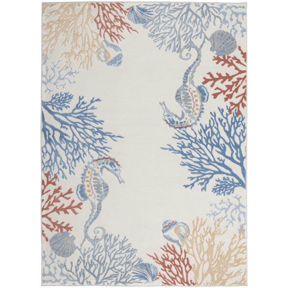 Coastal, Nautical & Beach Rectangle Area Rug, 5' x 7'. Picture 1