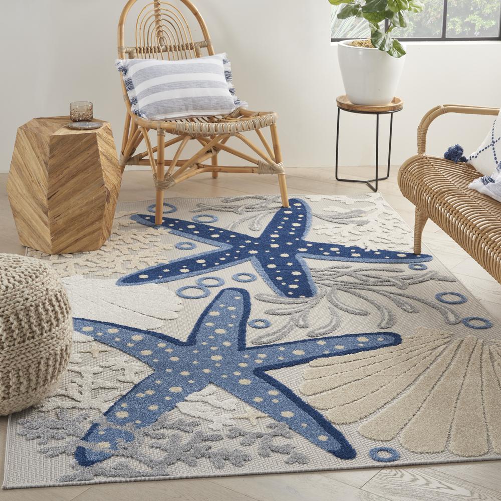 Coastal, Nautical & Beach Rectangle Area Rug, 5' x 8'. Picture 2