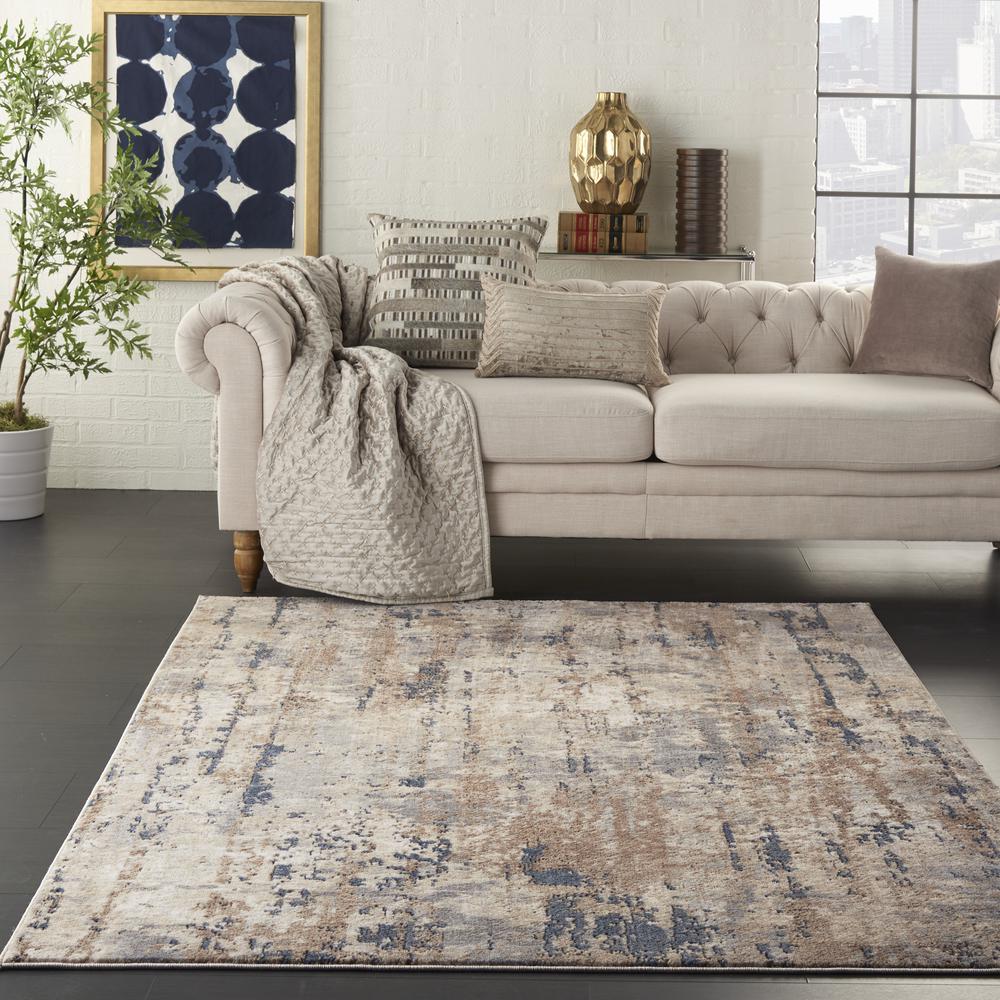 Nourison Quarry 6' x 9', Beige/Grey Area Rug. Picture 2