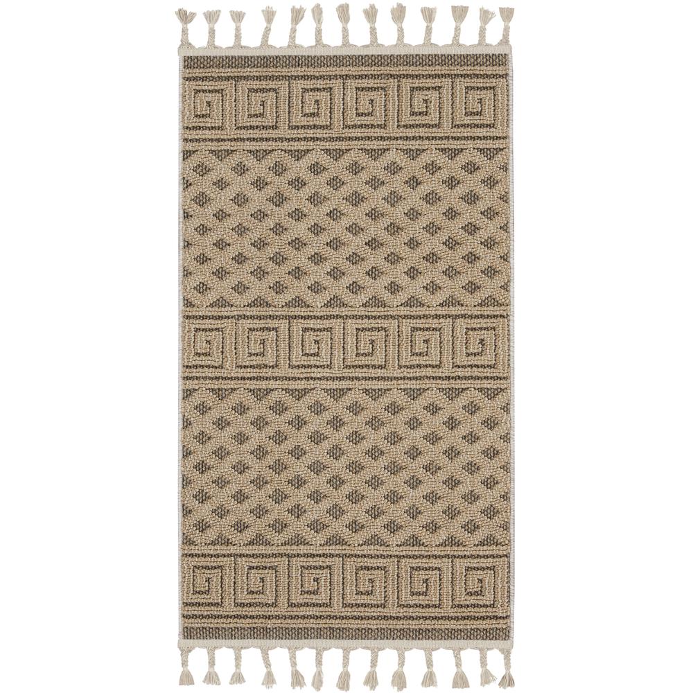 Nourison Elwood 2'2 x 4'5, Mocha Area Rug. Picture 1