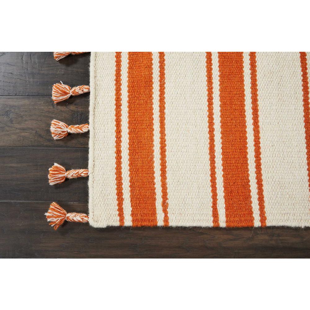 Solano Area Rug, Ivory/Orange, 2'3" x 8'. Picture 3