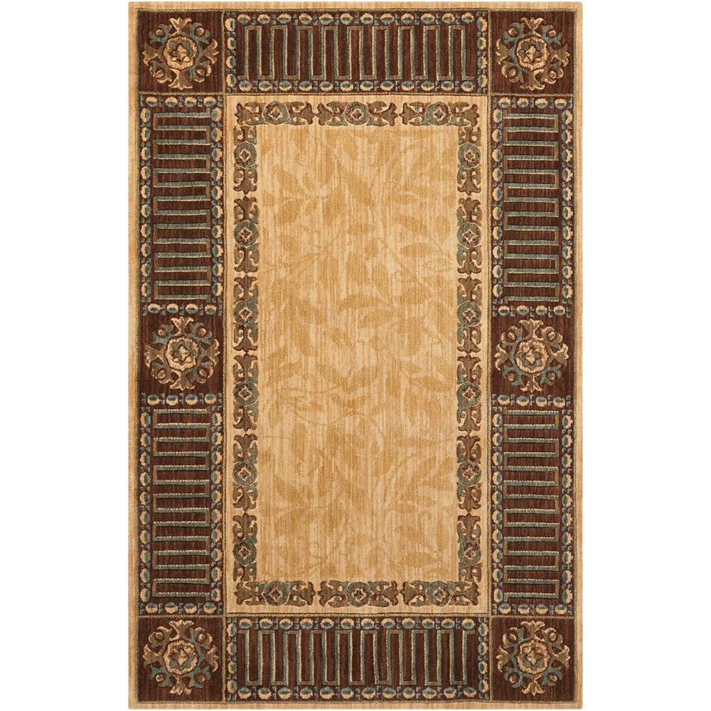 Nourison Vallencierre Beige Area Rug. Picture 1