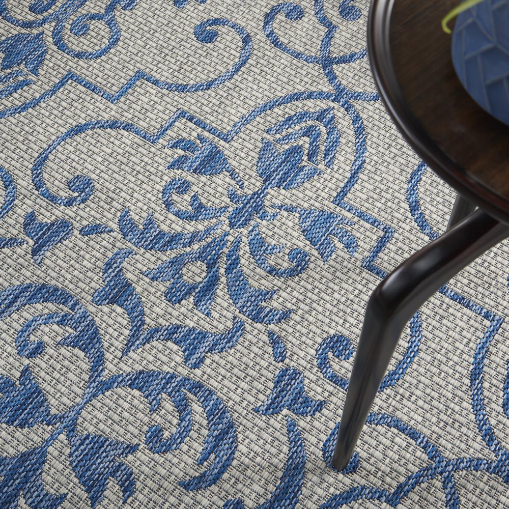 GRD04 Garden Party Ivory Blue Area Rug- 7'10" x round. Picture 8