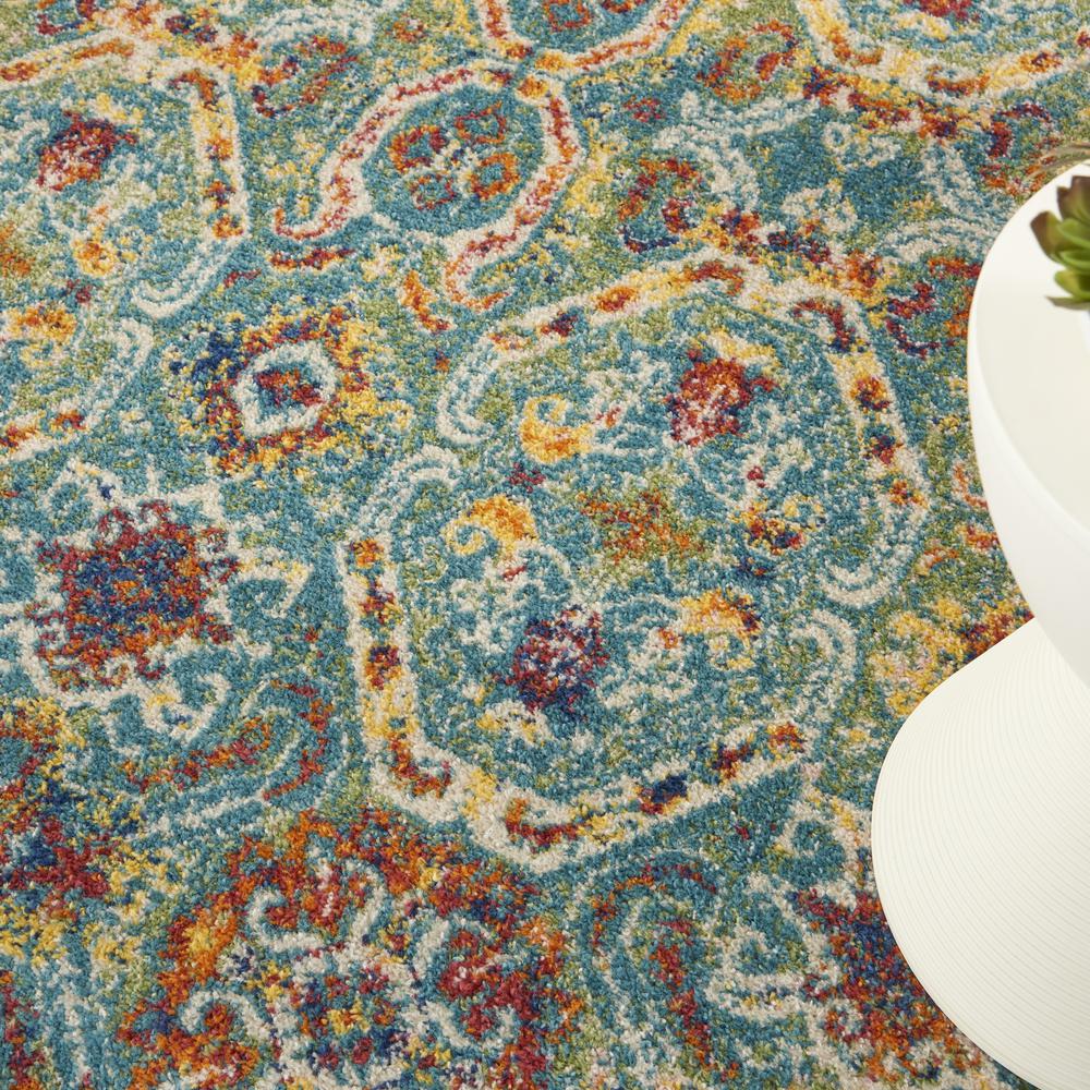 ALR05 Allur Turquoise Multicolor Area Rug- 5'3" x 7'3". Picture 7