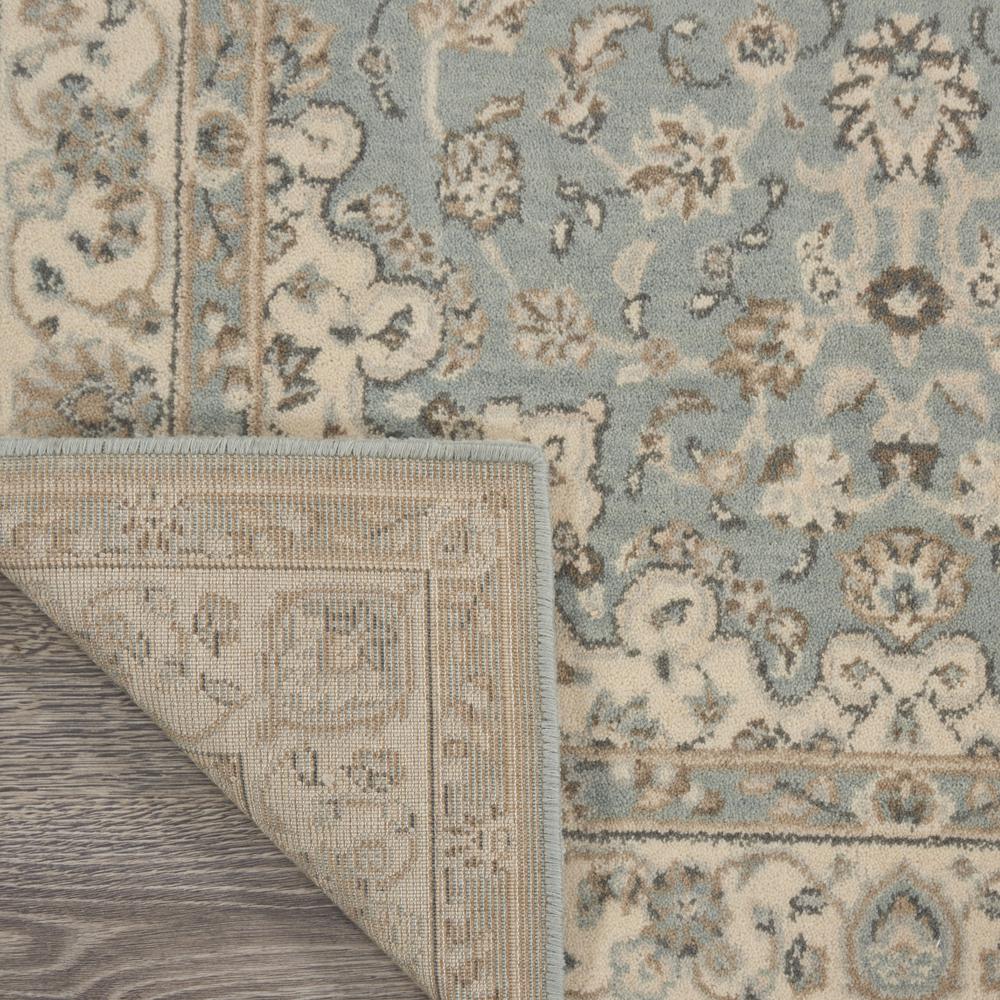 Nourison Living Treasures Area Rug, 3'6" x 5'6", Aqua/Ivory. Picture 3