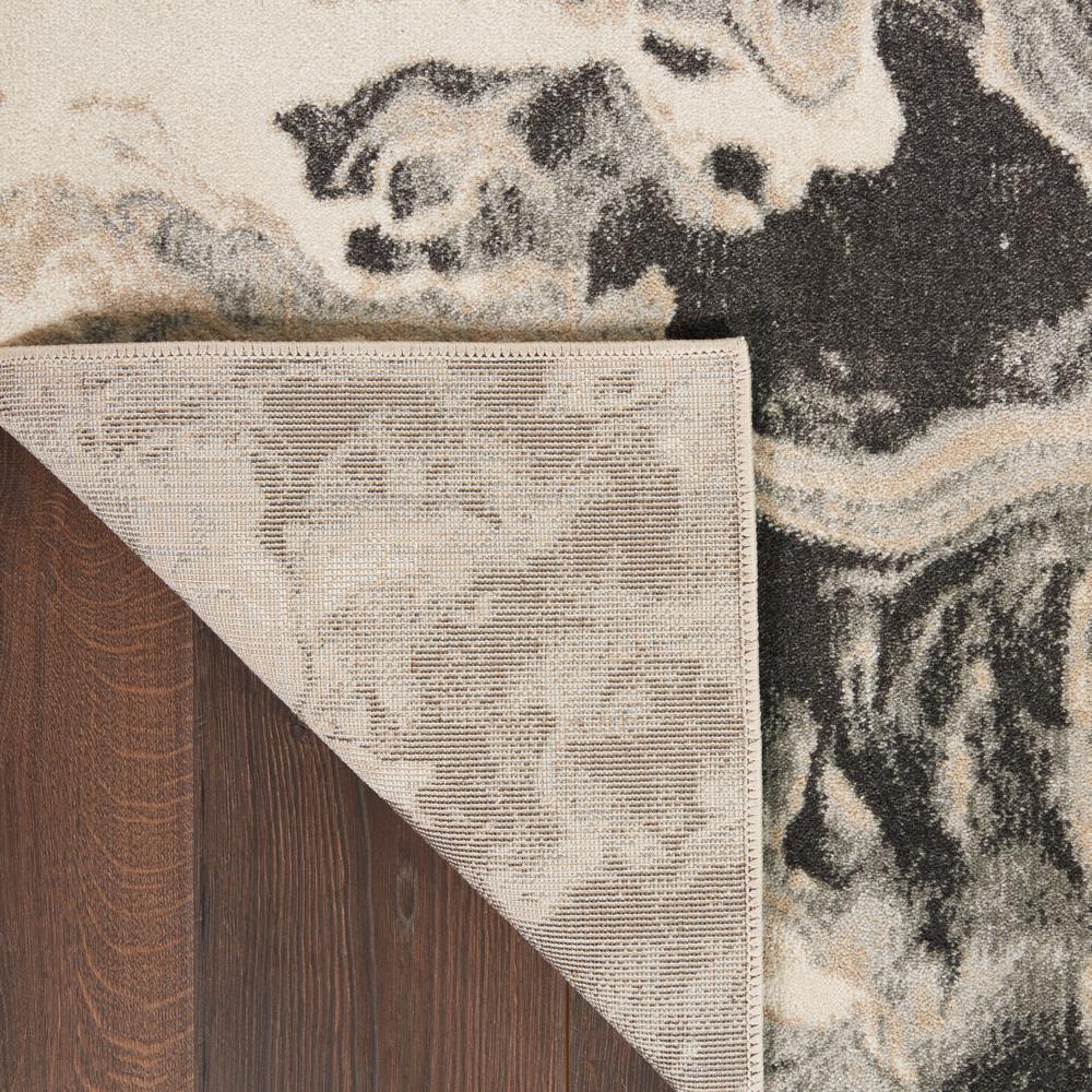Nourison Home Elegance FAR01 Grey and White 8' Runner  Hallway Rug. Picture 4