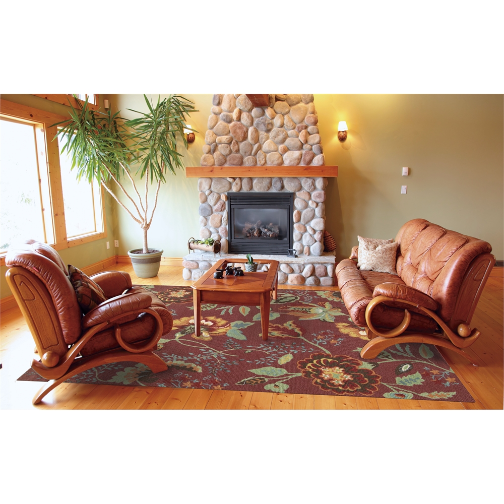 Vista Rectangle Rug By, Brick, 5' X 7'. Picture 4