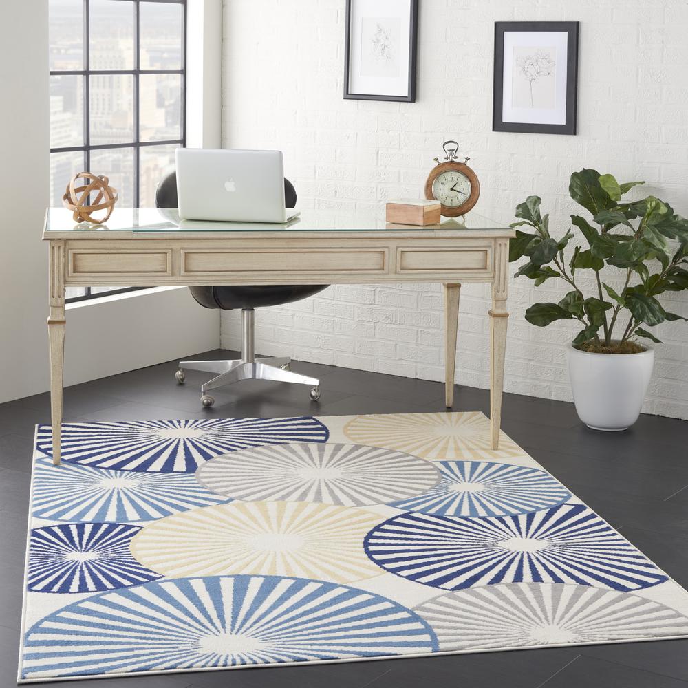 Contemporary Rectangle Area Rug, 5' x 7'. Picture 9