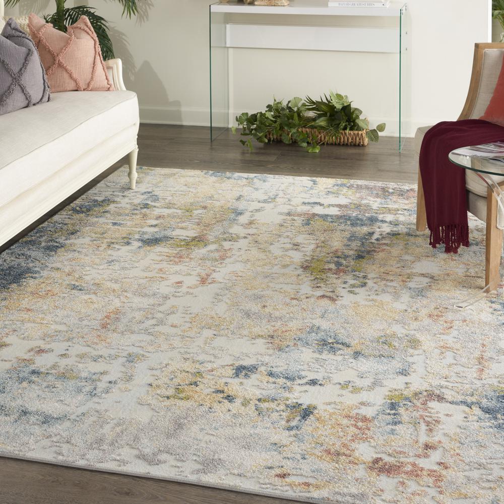 TRC05 Trance Ivory/Multi Area Rug- 6'6" x 9'6". Picture 2