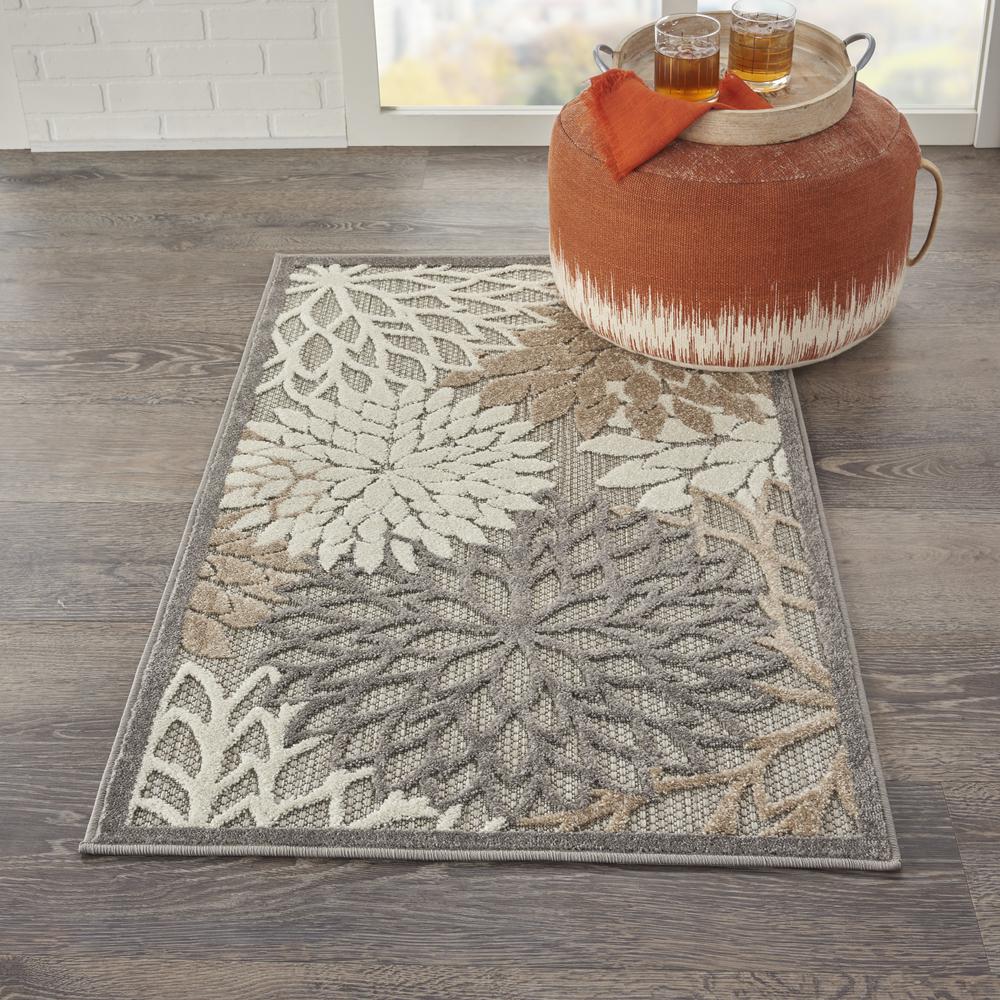 Nourison Aloha Indoor/Outdoor Area Rug, 2'8" x 4', Natural. Picture 2