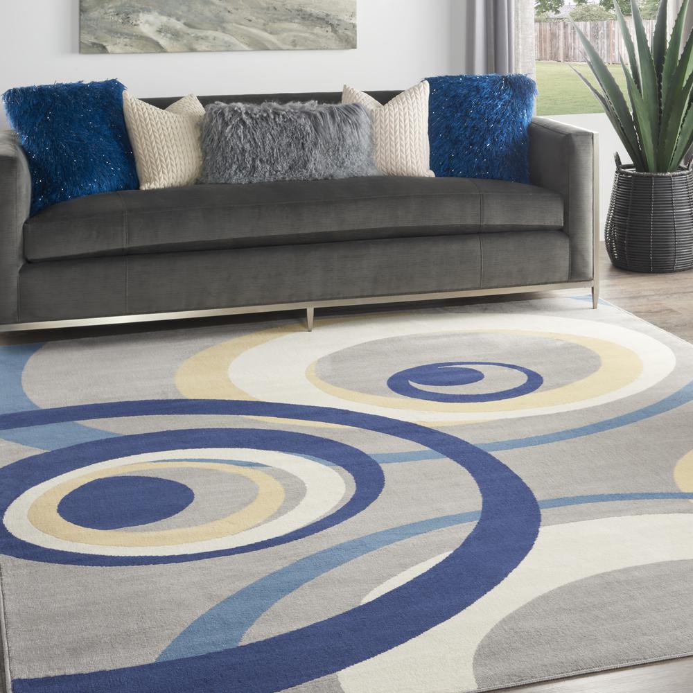 Mid-Century Modern Rectangle Area Rug, 8' x 10'. Picture 3