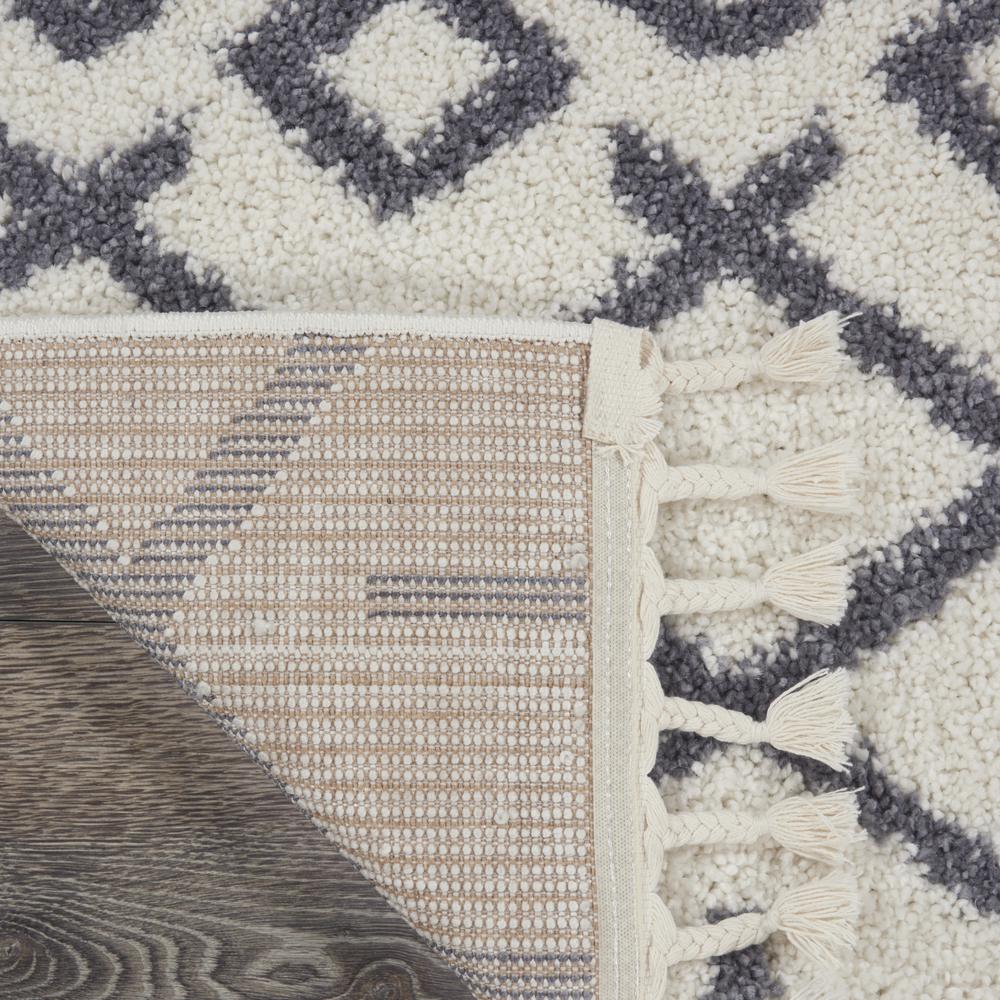 Moroccan Shag Area Rug, White, 7'10" x 10'6". Picture 3