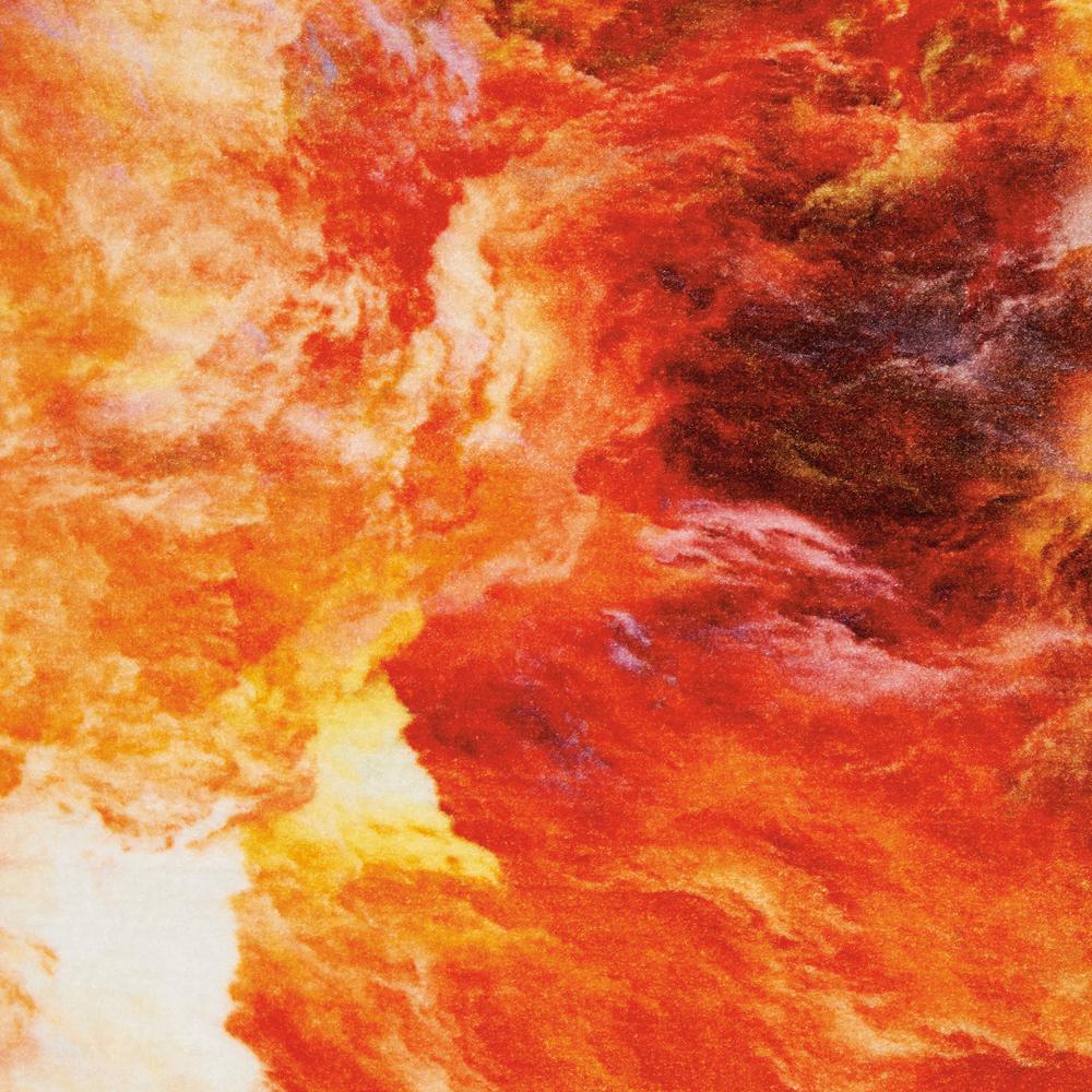 Nourison Le Reve Area Rug, Red Flame, 7'9" x 9'9", LER05. Picture 6