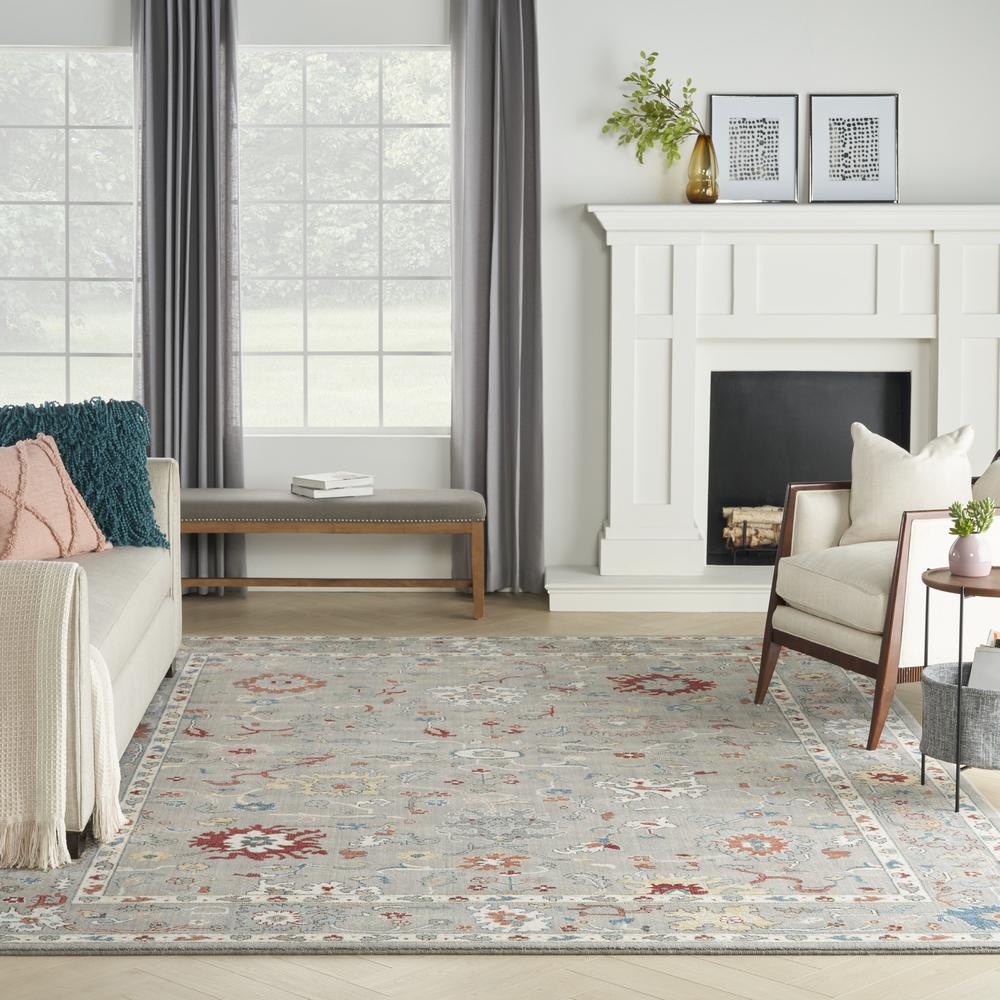 Nourison Parisa 8'6 x 11'6 Grey Area Rug. Picture 9