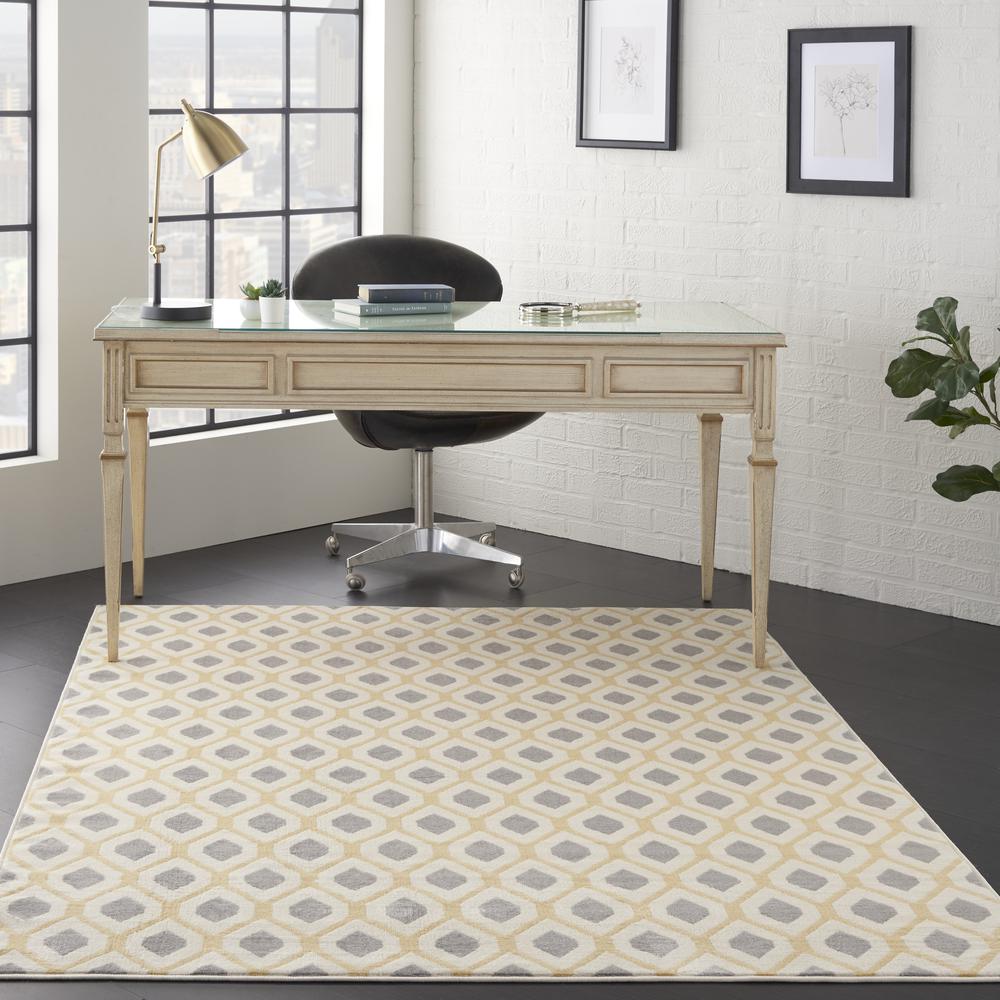 Grafix Area Rug, White, 5'3" x 7'3". Picture 2