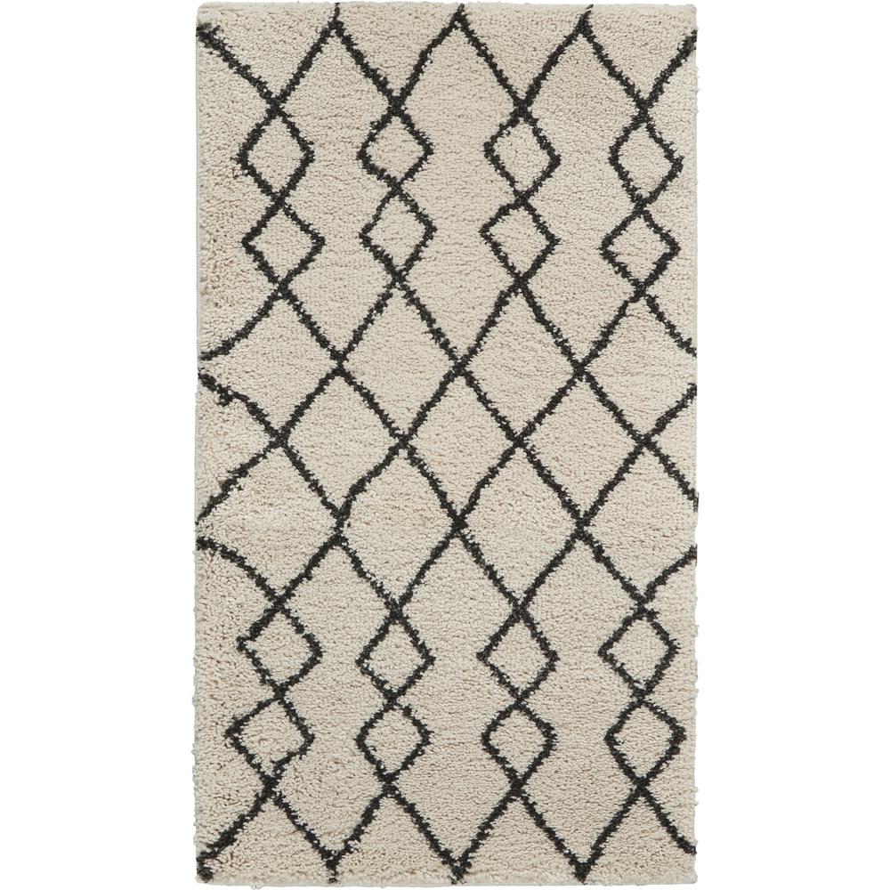 Nourison Home Geometric Shag Area Rug. Picture 1