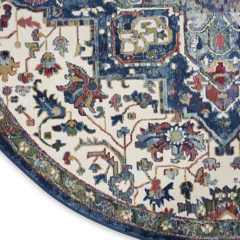 Bohemian Round Area Rug, 4' x Round. Picture 5