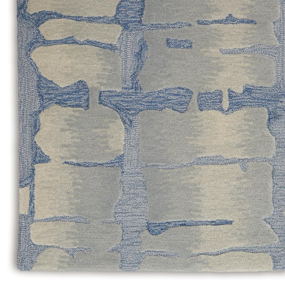 Symmetry Area Rug, Blue/Grey, 3'9" X 5'9". Picture 5