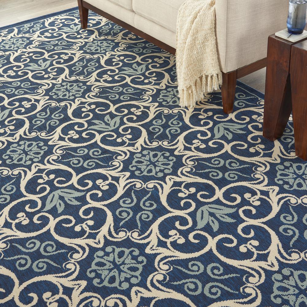 Caribbean Area Rug, Navy, 6'7" x 9'6". Picture 6