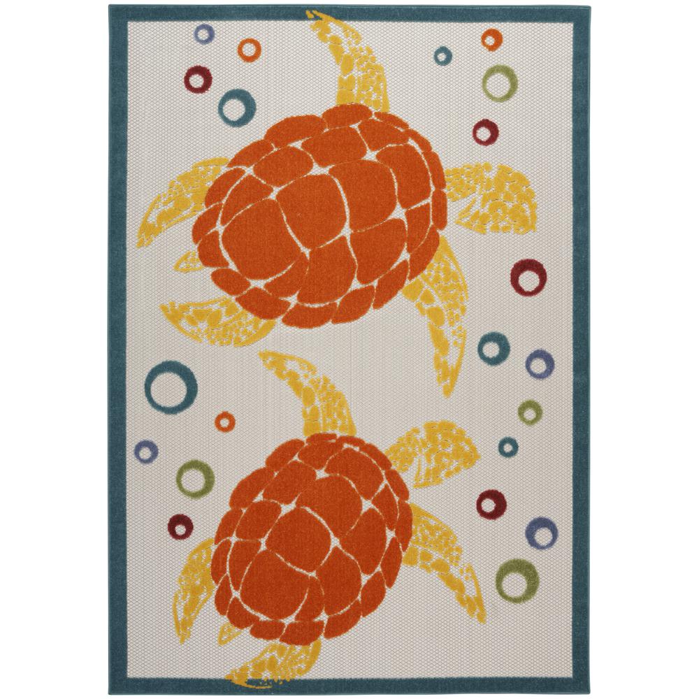 Coastal, Nautical & Beach Rectangle Area Rug, 4' x 6'. Picture 1