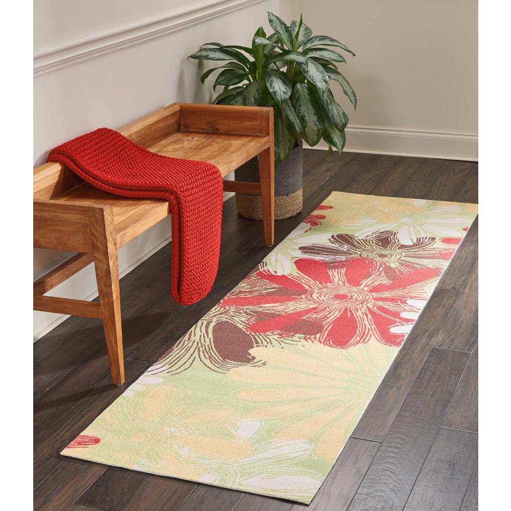 Home & Garden Area Rug, Green, 2'3" x 8'. Picture 2
