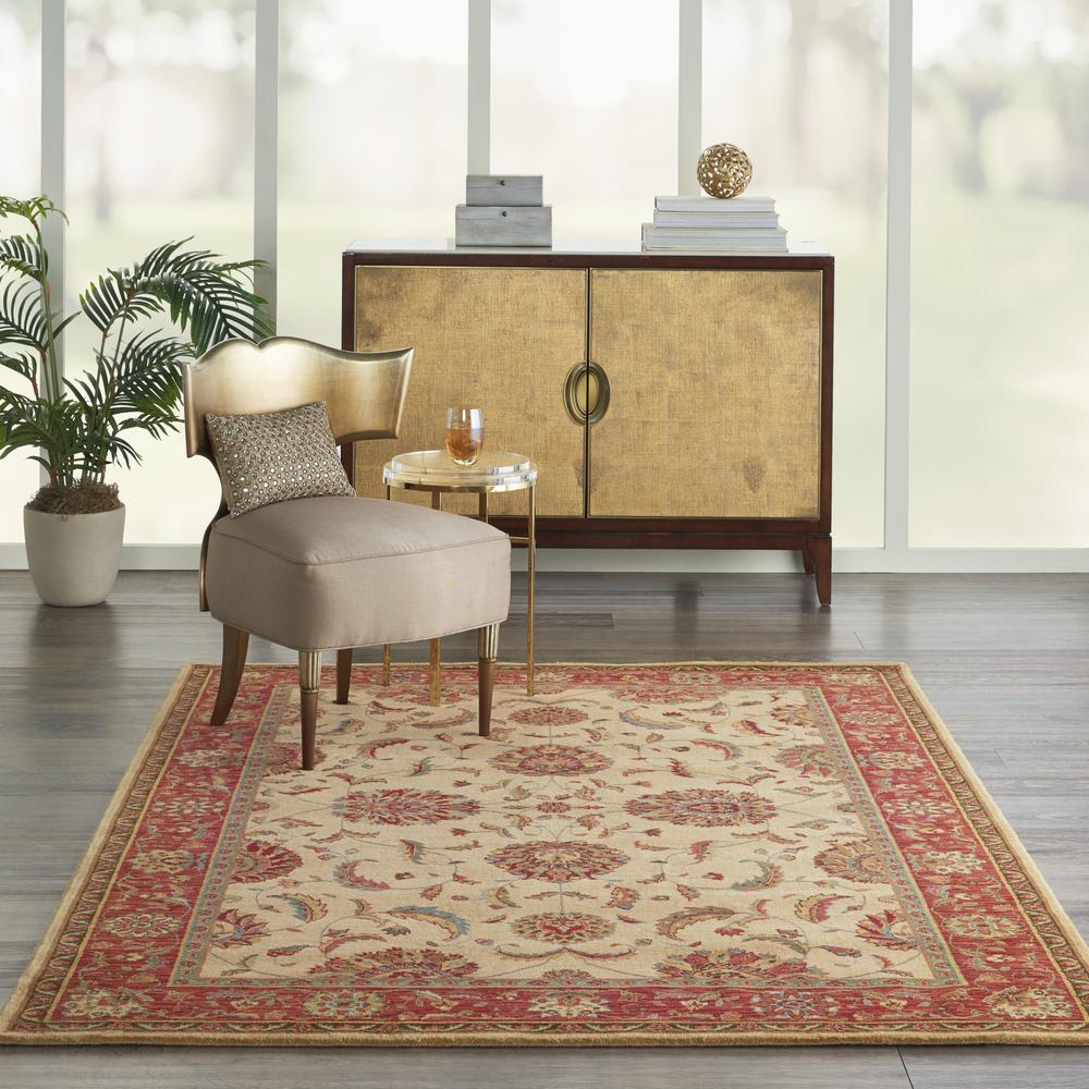 Rectangle Traditional Machine Made Area Rug. Picture 2