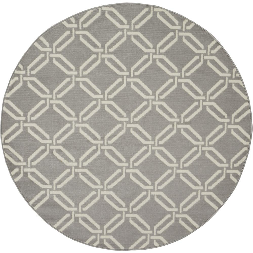 Contemporary Round Area Rug, 5' x Round. Picture 1
