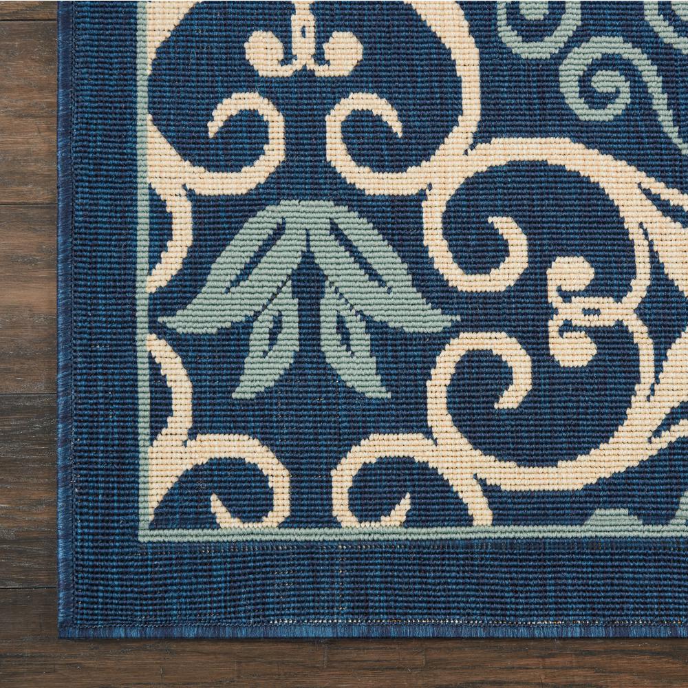 Caribbean Area Rug, Navy, 5'3" x SQUARE. Picture 4