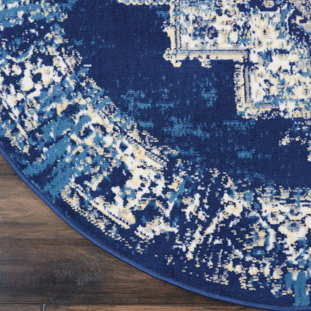 GRF14 Grafix Navy Blue Area Rug- 4' Round. Picture 4