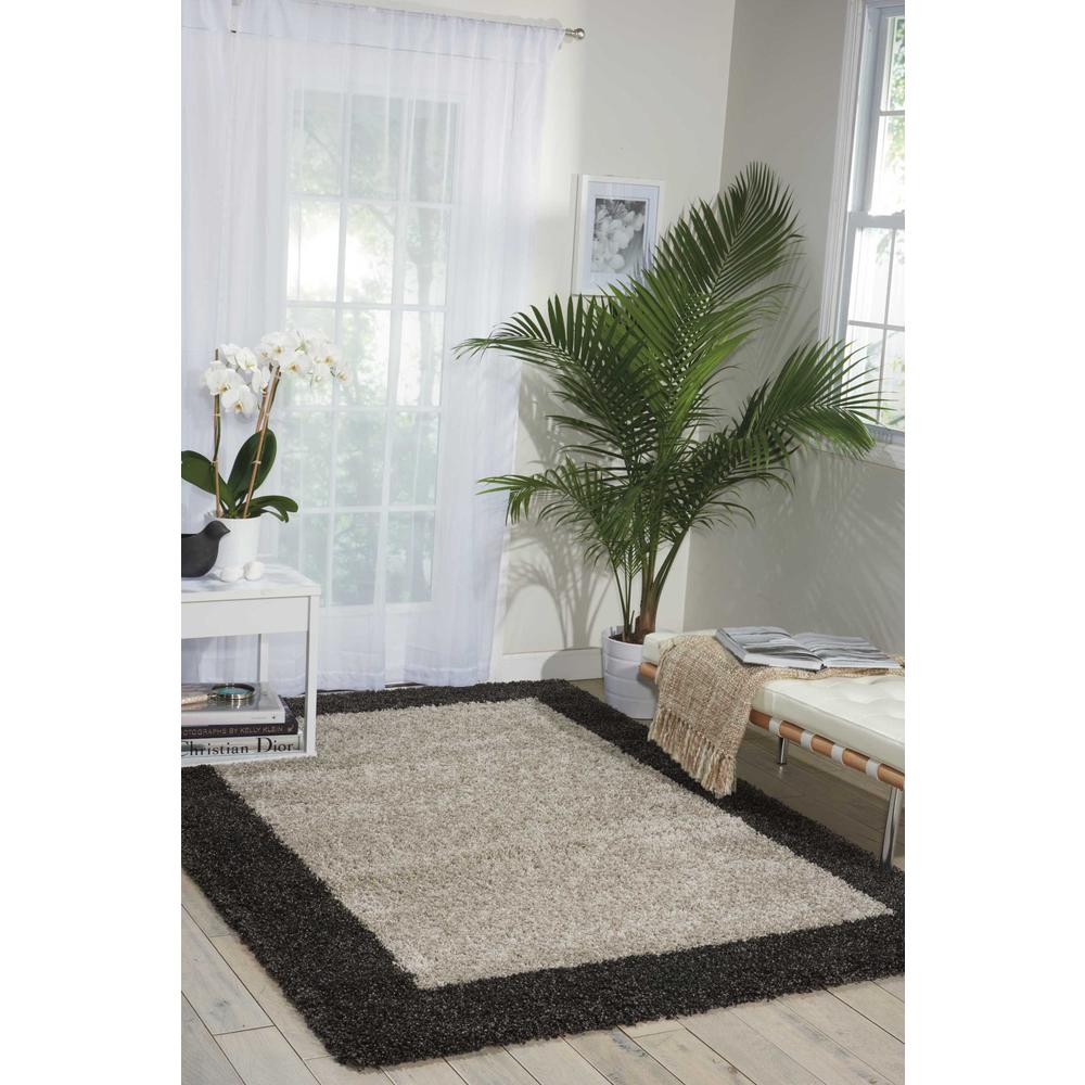 Amore Area Rug, Silver/Charcoal, 3'11" x 5'11". Picture 2