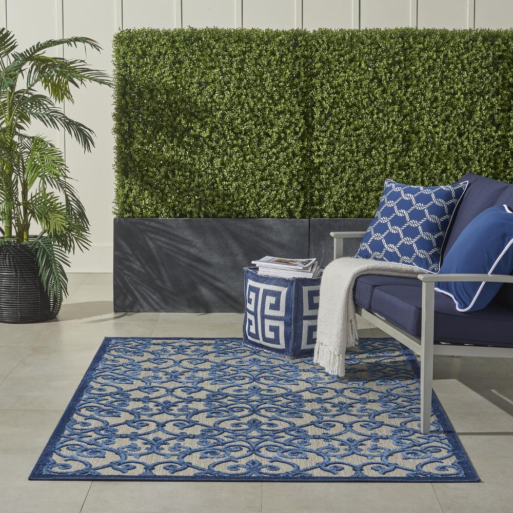 Aloha Area Rug, Grey/Blue, 3'6" x 5'6". Picture 10