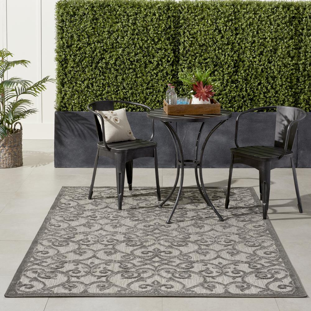 Aloha Area Rug, Grey/Charcoal, 3'6" x 5'6". Picture 10