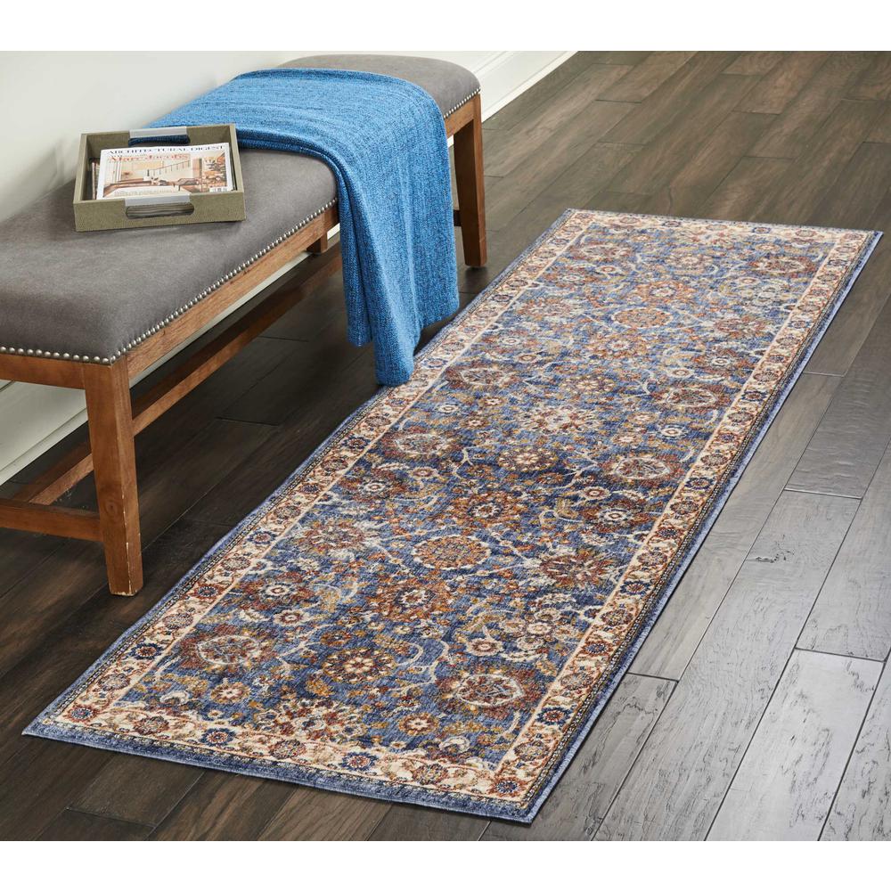 Reseda Area Rug, Blue, 2'3" x 7'6". Picture 2