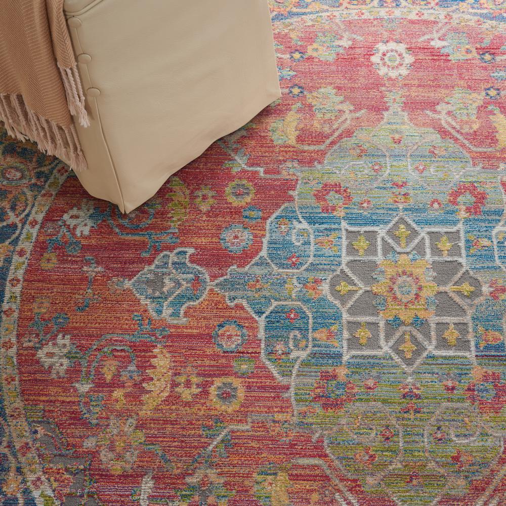 Vintage Round Area Rug, 6' x Round. Picture 9