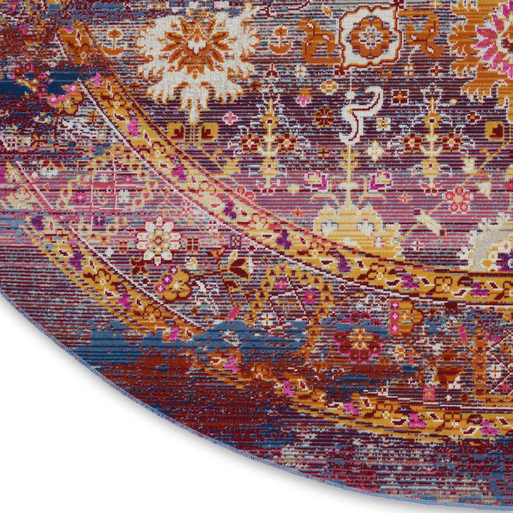 Vintage Round Area Rug, 4' x Round. Picture 5