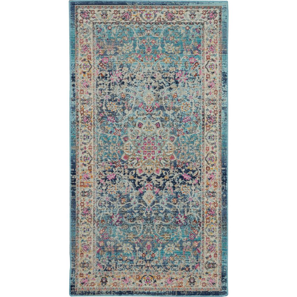 Vintage Rectangle Area Rug, 2' x 4'. Picture 1