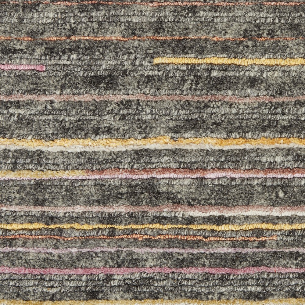 Nourison Plateau Area Rug, Grey/Flame, 2'3" x 3', PAE01. Picture 6