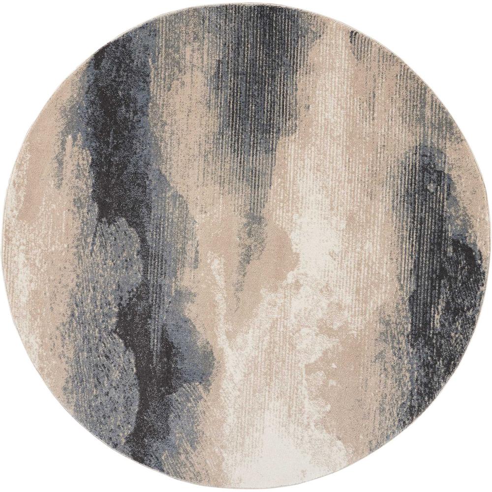 Modern Round Area Rug, 5' x Round. Picture 1