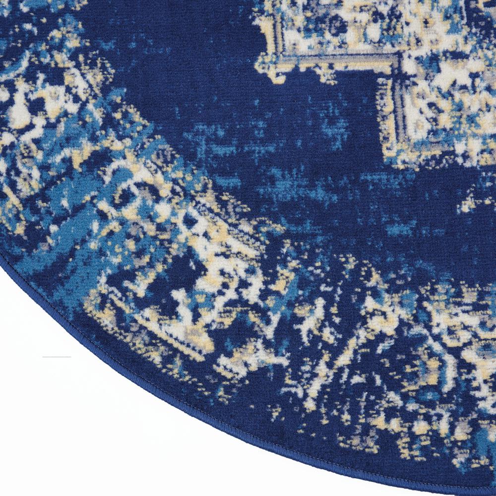 GRF14 Grafix Navy Blue Area Rug- 4' Round. Picture 5