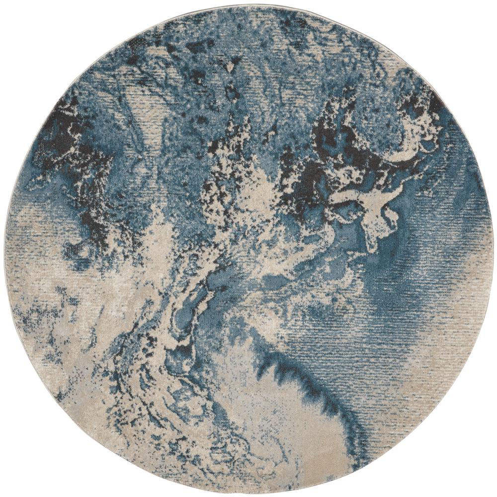 Modern Round Area Rug, 5' x Round. Picture 1