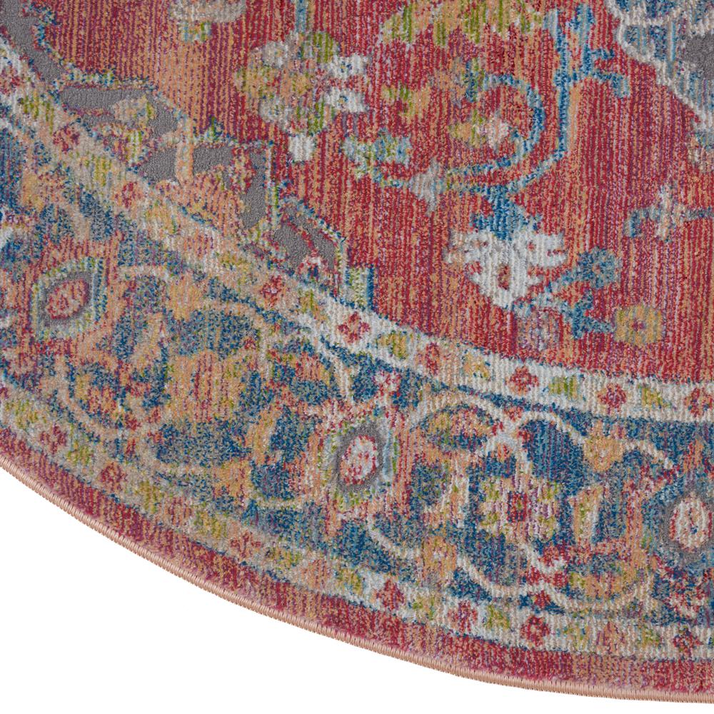 Vintage Round Area Rug, 4' x Round. Picture 6