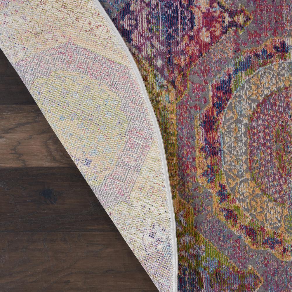 Bohemian Round Area Rug, 4' x Round. Picture 4