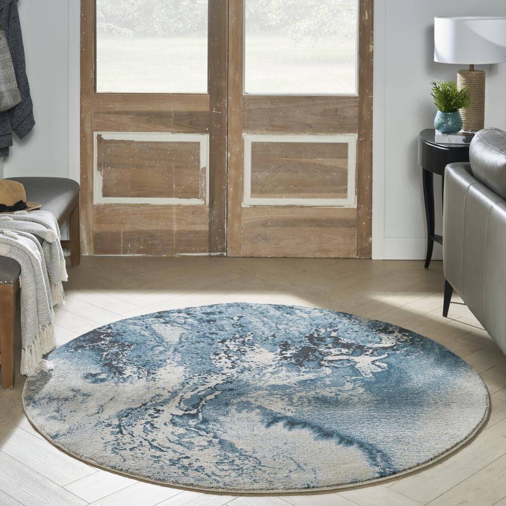 Modern Round Area Rug, 4' x Round. Picture 9