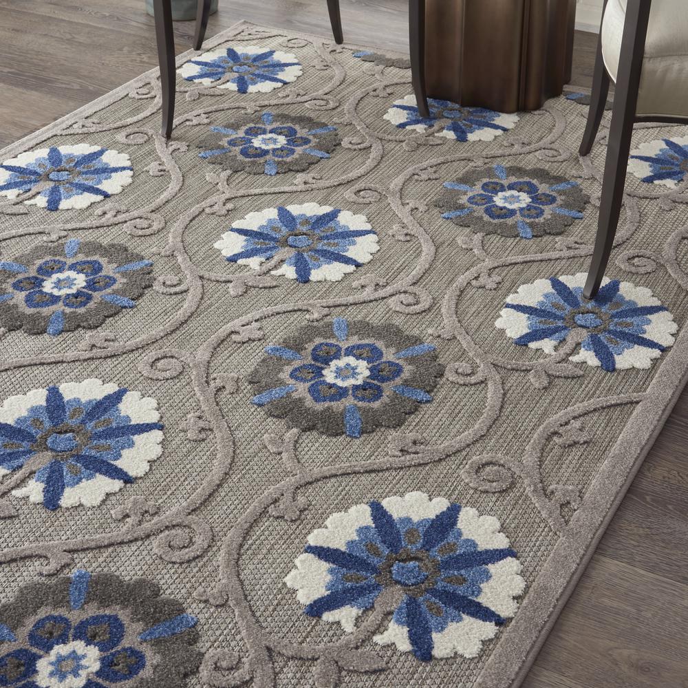 Aloha Area Rug, Grey/Blue, 3'6" x 5'6". Picture 8