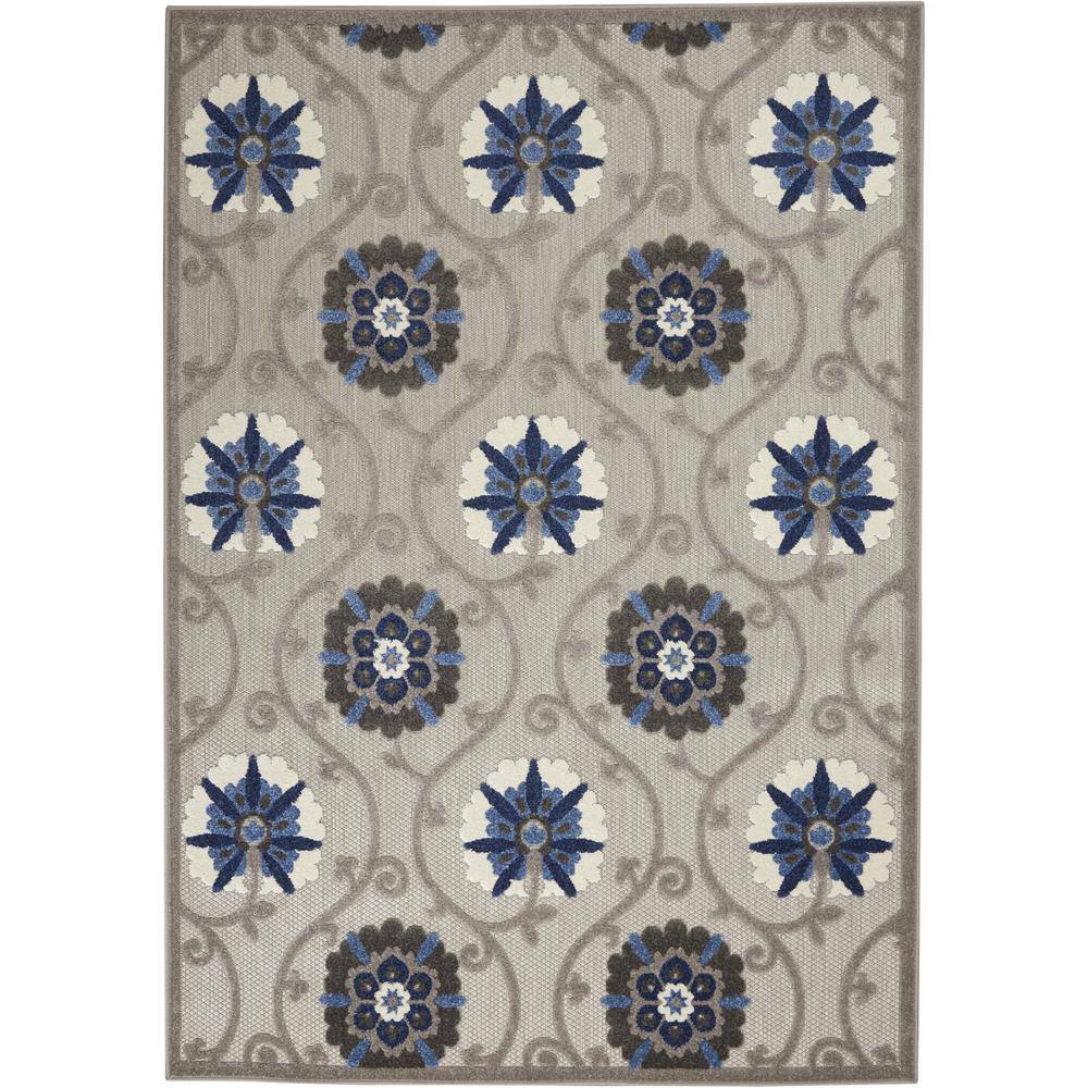 Aloha Area Rug, Grey/Blue, 3'6" x 5'6". Picture 1